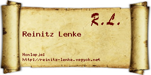 Reinitz Lenke névjegykártya